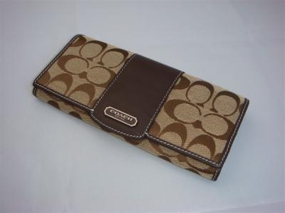 discounted Coach Wallets - 43412 apricot/coffee